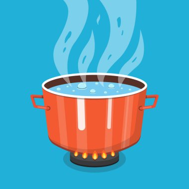 tava kaynar su vektör Illustration 