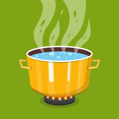 tava kaynar su vektör Illustration 