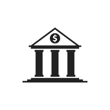 Banka simgesinin vektör illüstrasyonu