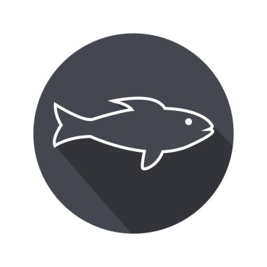 Balık vektörü. Web ve mobil uygulama için simge. Düz tasarım stili. 
