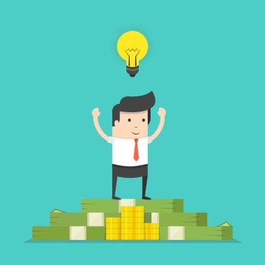 para içinde işadamı ayakta vektör Illustration