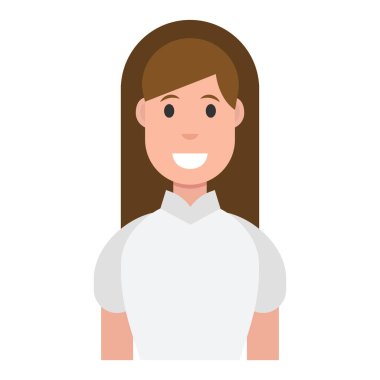 kadın avatar simge vektör çizim