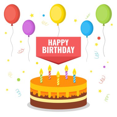 Mutlu yıllar vektör illüstrasyonu 