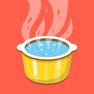 tava kaynar su vektör Illustration 