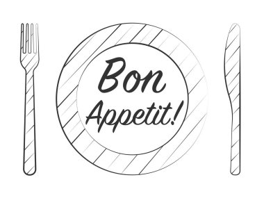 Bon iştah açıcı kart vektör Illustration