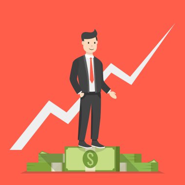 para içinde işadamı ayakta vektör Illustration