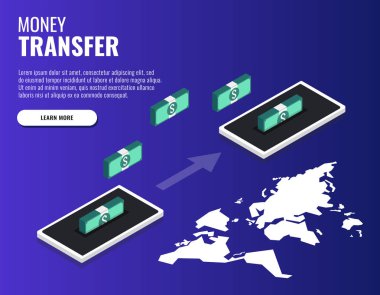 para transferi kavramının vektör illüstrasyon