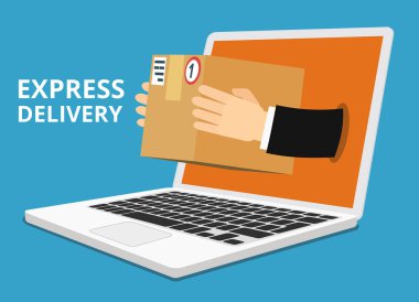 hızlı teslimat kavramının vektör illüstrasyon