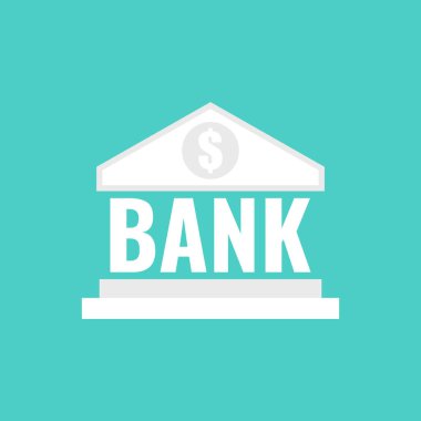 Banka simgesinin vektör illüstrasyonu