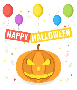 Mutlu Cadılar Bayramı poster vektör çizim