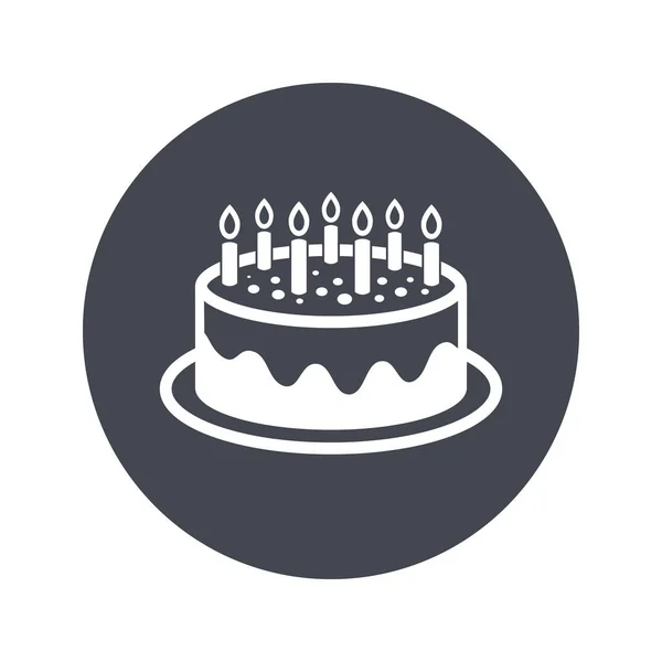 Illustrazione Vettoriale Della Torta Compleanno — Vettoriale Stock