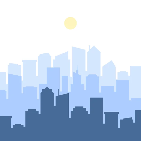 Vector Illustration City Skyline — Stock Vector