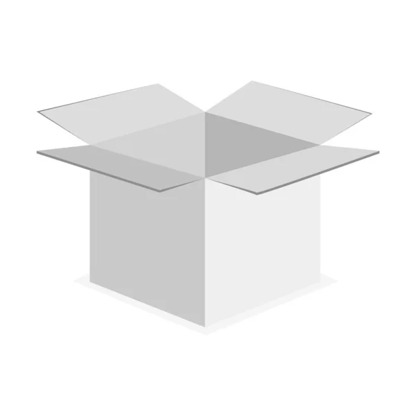 Vector Illustration Empty White Box — Stock Vector