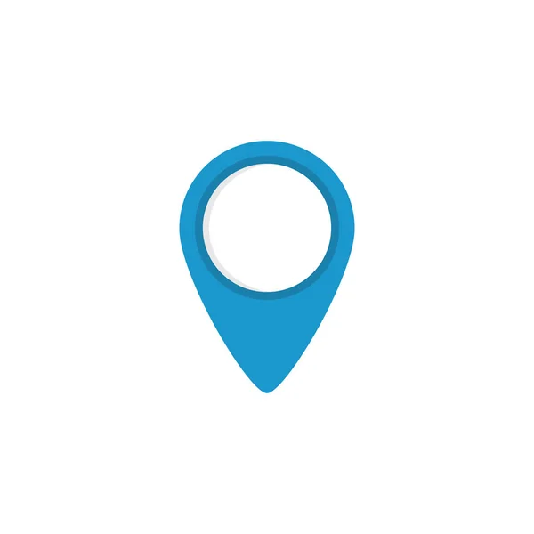 Bleu Icône Pointeur Carte Symbole Localisation Gps Style Design Plat — Image vectorielle
