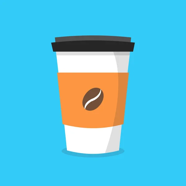 Ilustracja Wektorowa Jednorazowej Filiżanki Kawy Koncepcja Kawy Zrobienia — Wektor stockowy