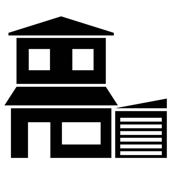 Vector Illustration Simple House Icon — Stock Vector
