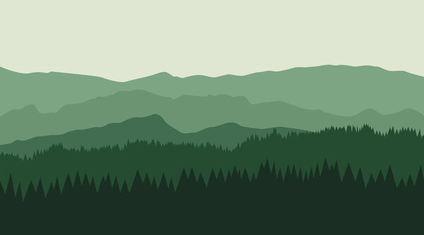 Mountains landscape. Vector background.