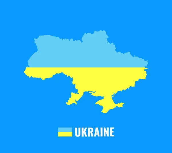 Vysoce Detailní Vektorová Mapa Ukrajiny Plochá Vektorové Ilustrace Nad Bílým — Stockový vektor