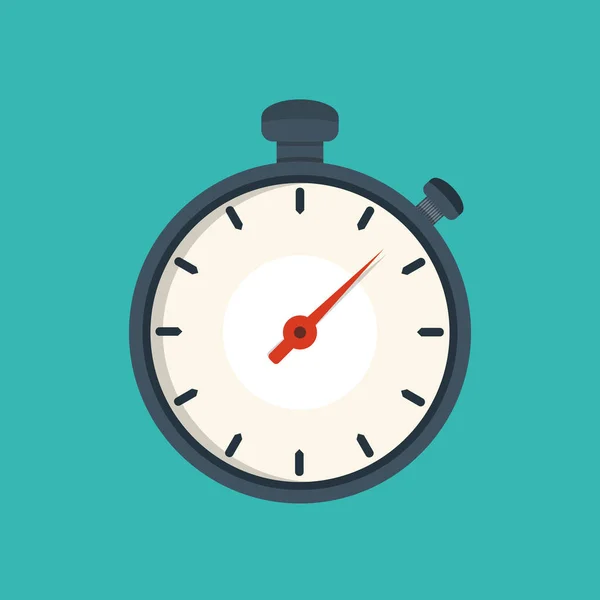 Vectorillustratie Voor Stopwatch Teal Achtergrond — Stockvector