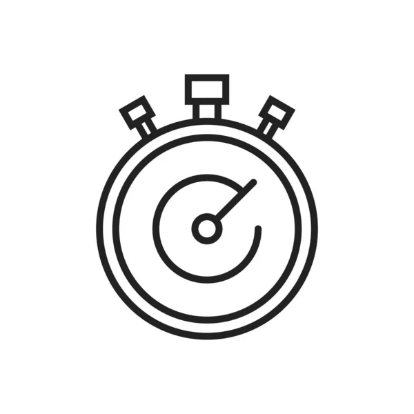 Illustrazione Vettoriale Cronometro Semplice Icona Sfondo Bianco — Vettoriale Stock