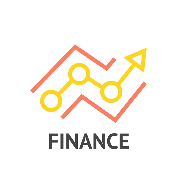Ilustração Vetorial Logotipo Financeiro — Vetor de Stock