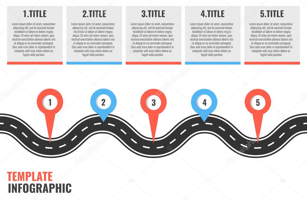 vector illustration of road infographic template