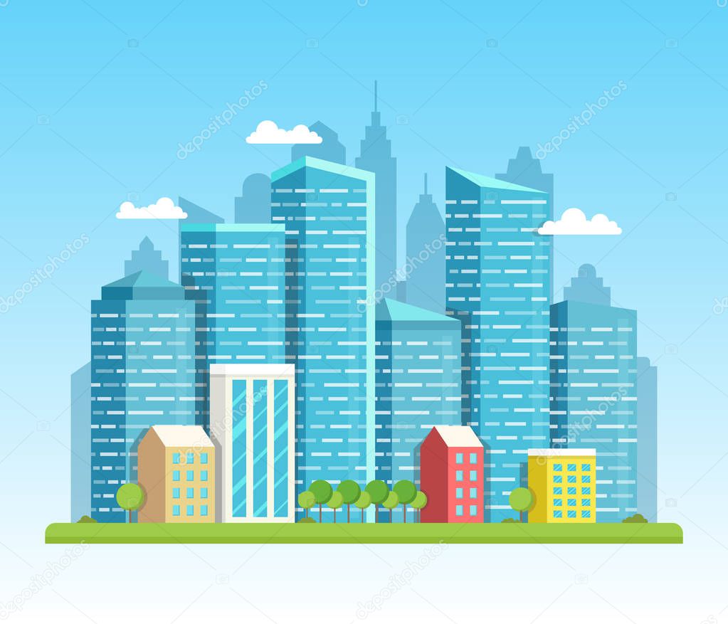 vector illustration of city skyline
