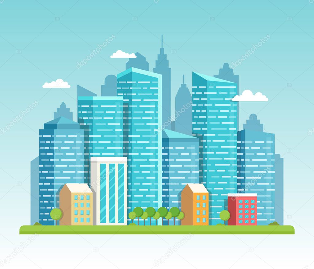 vector illustration of city skyline