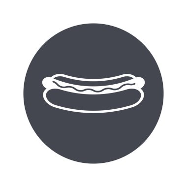 Sosisli sandviçin vektör çizimi