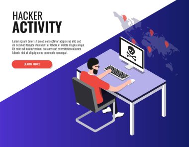 hacker kavramının vektör illüstrasyon 
