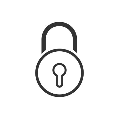Kilit simgesi. Web ve mobil uygulama için simge. Vektör Illustration. 