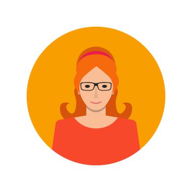 Kadın avatarın vektör illüstrasyonu