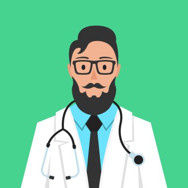 Doktorun vektör illüstrasyonu