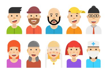 farklı insanların vektör Illustration 