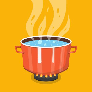 tava kaynar su vektör Illustration 