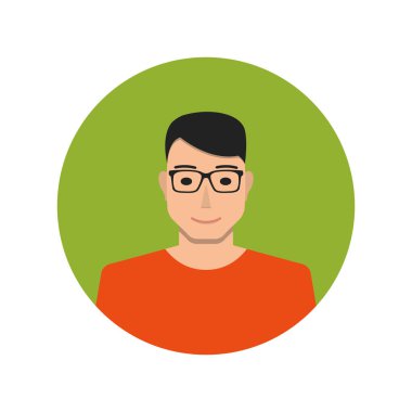 erkek avatar simge vektör çizim