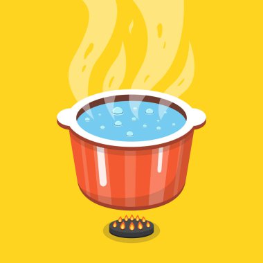 tava kaynar su vektör Illustration 