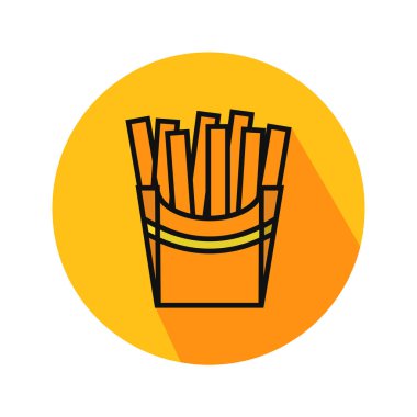 Patates kızartmasının vektör çizimi 