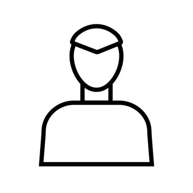Basit Kullanıcı avatar vektör Illustration