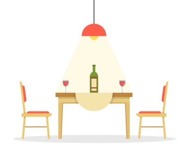 yemek masası vektör illüstrasyon