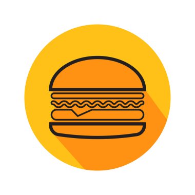 Hamburgerin vektör çizimi