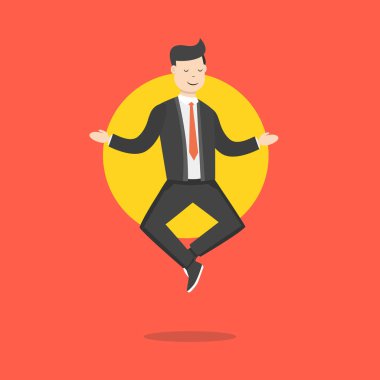 illüstrasyon işadamı meditasyon vektör
