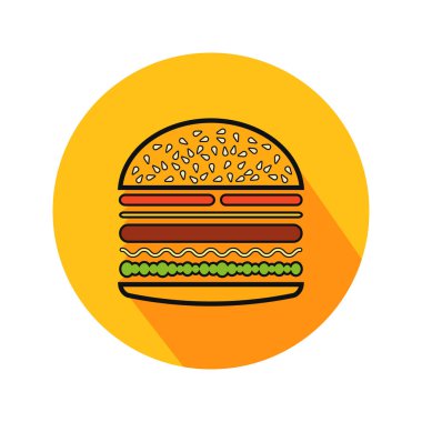 Hamburger simgesinin vektör illüstrasyonu