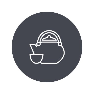 fincan ile çaydanlık vektör illüstrasyon