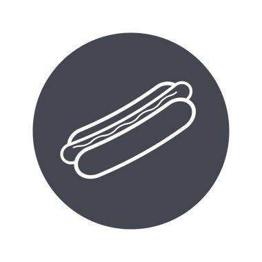 Sosisli sandviçin vektör çizimi