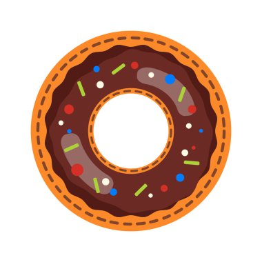 Çikolatalı çöreğin vektör çizimi