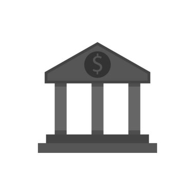 Banka simgesinin vektör illüstrasyonu