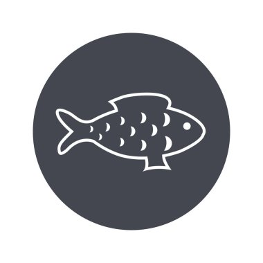 Balık vektörü. Web ve mobil uygulama için simge. Düz tasarım stili. 