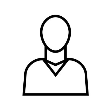 Basit erkek avatar Vektör illüstrasyon