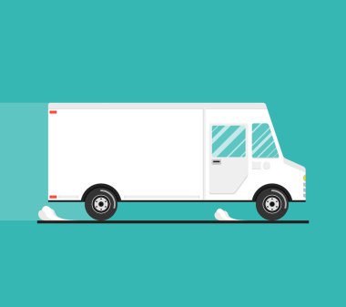 Teslimat kamyonunun vektör çizimi